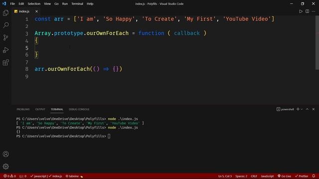 Javascript Polyfills | Polyfill for ForEach Array Method