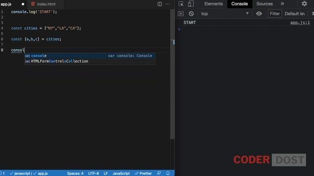 ARRAY Destructuring, OBJECT Destructuring | ES6 in Hindi - 13 #reactjs #javascript смотреть онлайн