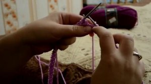 Снуд "Зимняя вишня".МК вязание снуда. Женский шарф-хомут спицами.