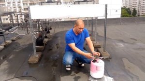 Балон для сбора фреона. Рванул
