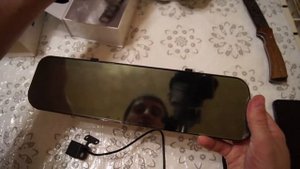 Зеркало заднего вида с видеорегистратором и камерой заднего вида с AliExpress!!!РАСПАКОВКА