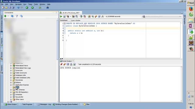 How to call java functions in Oracle database