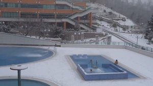 Бассейн, сугробы в Дагомысе, экзотика в январе! Зима в Сочи, Лазаревском, 2017