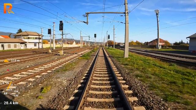 Cab ride Tarvisio - Klagenfurt - train drivers view in 4K смотреть онлайн