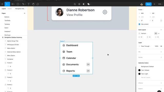 Figma : Auto Layout : Navigation Sidebar & Flyout Menu смотреть онлайн