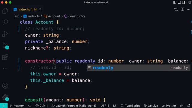 The Ultimate TypeScript Course，Classes, Interfaces:Parameter Properties