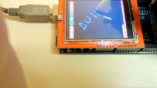 Arduino mega + LCD сенсорный дисплей 2.4" + MicroSD reader смотреть онлайн