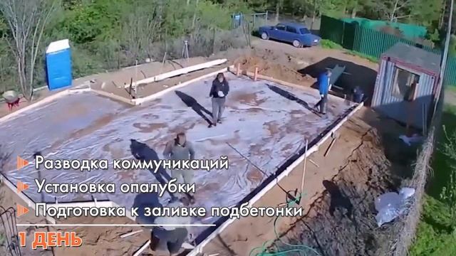 ? Фундамент монолитная плита 86м2 за 6 дней.