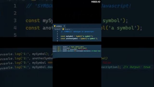 "Symbol()" datatype in Javascript????