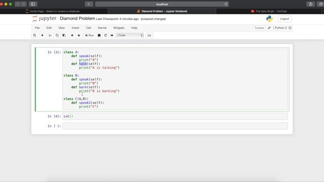 #32 Diamond Problem in Python |OOPS Inheritance |MRO Python |Python Tutorials for Beginners in Hind