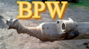 Замена цапфы оси БПВ низкорамник - обломало между подшипниками, сгорели подшипники ступицы прицепа