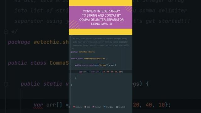 String Concatenation With Comma Delimiter Separator in Java 8 #java #coding #interview