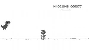 играем в гугл динозаврика.(DINO T-REX)