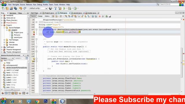 How to create login window | Learn java | tech sagar | java project | java NetBeans login system | смотреть онлайн
