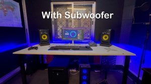 JBL LSR 310s Subwoofer with Krk rokit 6 g3 monitors
