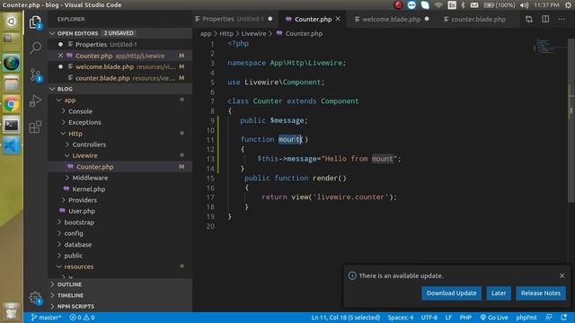 Laravel livewire tutorial #6 property binding