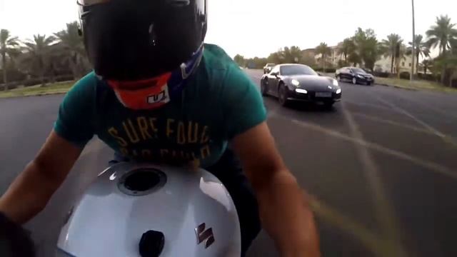 porsche 911 turbo s 2015 vs hayabusa gsx 1300R смотреть онлайн