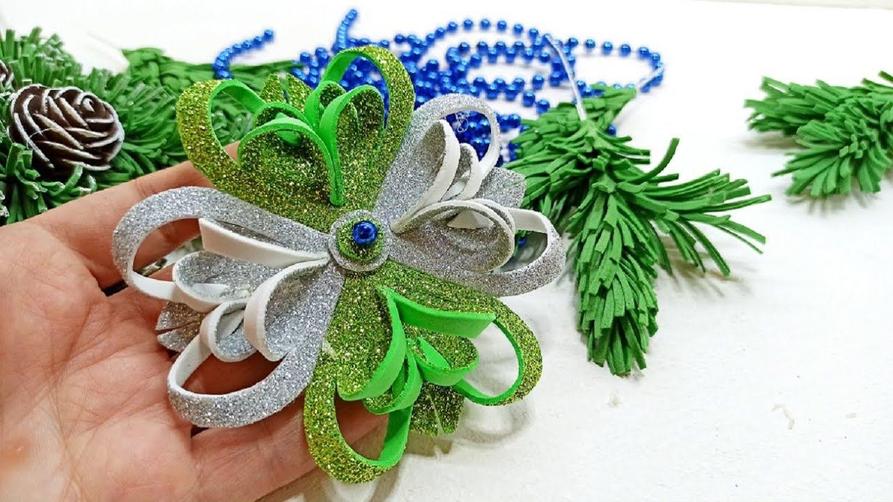 Снежинка из фоамирана|ПРОСТО и БЫСТРО|Snowflake From Foamiran DIY