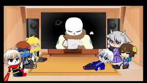 Реакция Андертейл на error sans и ink sans