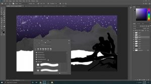 Landscapes in Photoshop | 2021 starry night |Photoshop Bangla Tutoria