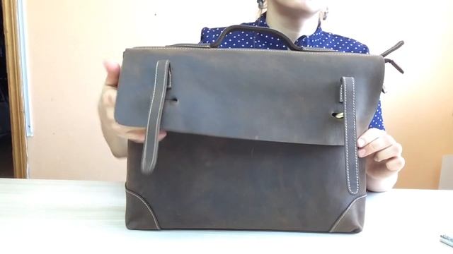 0+ Мужской портфель из натуральной кожи смотреть онлайн