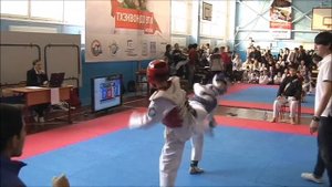 Taekwondo WTF. Первенство МЦ Галерис 26.01.2014 Гейдаров-Жеков
