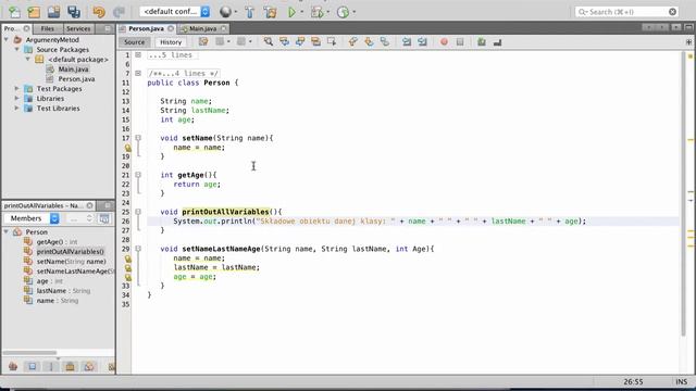 JAVA SE 8. Odcinek 19. Argumenty metod. Uczymysiekodowac.pl смотреть онлайн