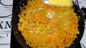 ФАНТАСТИЧЕСКИ ВКУСНЫЕ МАКАРОНЫ С ОВОЩАМИ В СЛИВОЧНО–СЫРНОМ СОУСЕ на сковороде!