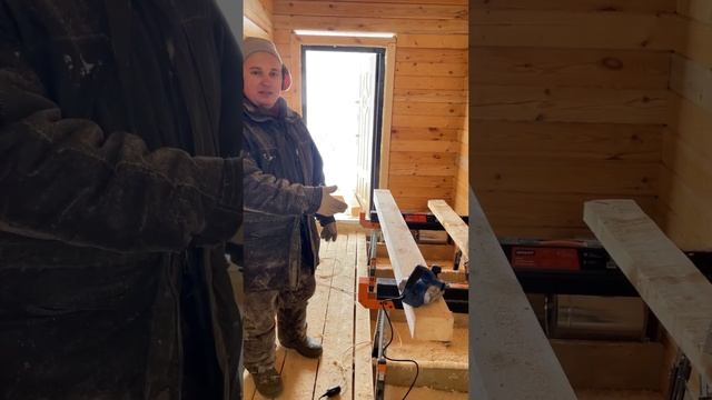 Окосячка в доме из профилированного бруса. Как сделать обсаду начинающему плотнику.