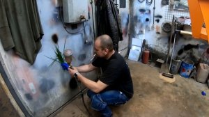 Покраска в камуфляж камыш тремя цветами кринолинов и капота мотособаки. План по установке лебёдки.