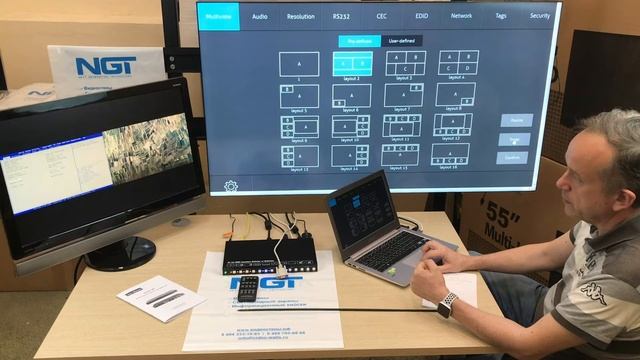 AV-BOX SCU41-MV Презентационный HDMI коммутатор с 4 входами и 1 выходом, 4K@30Гц смотреть онлайн