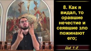 4 часть. Елифаз: Иов согрешил. Иов 4:1-21