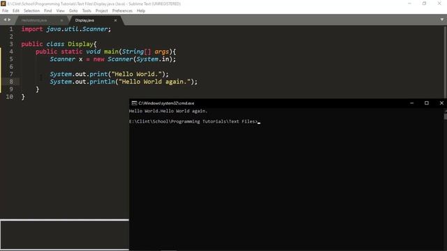 System.out.println() | Display | Java Tutorial