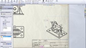 Сечение в изометрии на чертеже в SolidWorks (6/7)