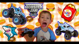 Открываем машину АКУЛА, машинка мегалодон из Хэппи Мил Монстр Джем Monster Jam megalodon