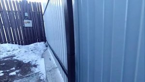 Забор на уклоне 5 метров!