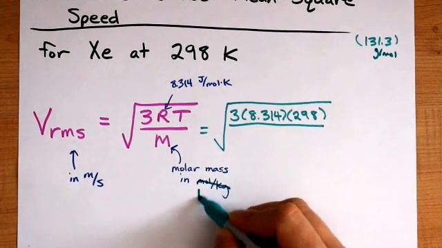 Calculate v_rms (Root-Mean-Square Speed) for a Gas Particle смотреть онлайн
