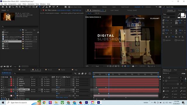 “After Effects Tutorial” Digital Slideshow Animation (Футуристическая Слайдшоу Анимация)