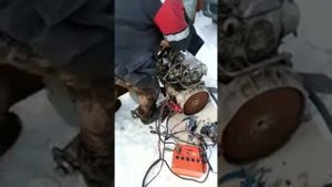 Запуск 2С на земле, проверяем контрактный двс перед установкой.