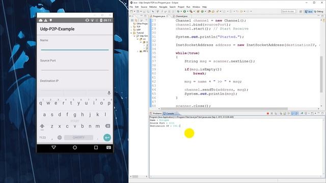 JAVA NETWORK : UDP - P2P Chat (Datagram Socket) [Part 05 : From 'Desktop' to 'Android'] смотреть онлайн