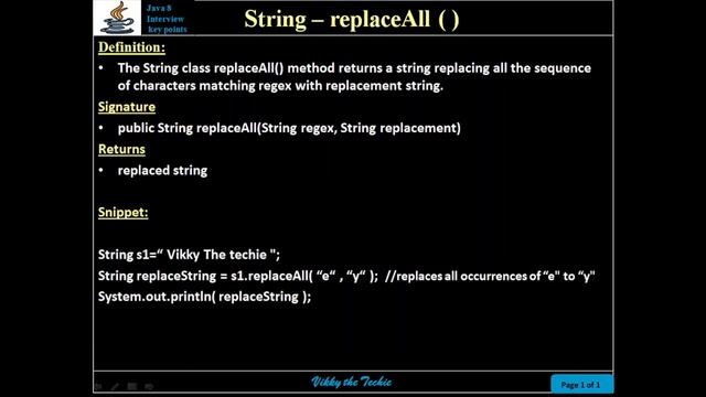 218. String - replaceAll( ) смотреть онлайн