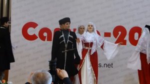 Выступление ансамбля "Сувар" на юбилее газеты "Самур"