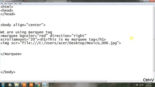 How to scroll image in html