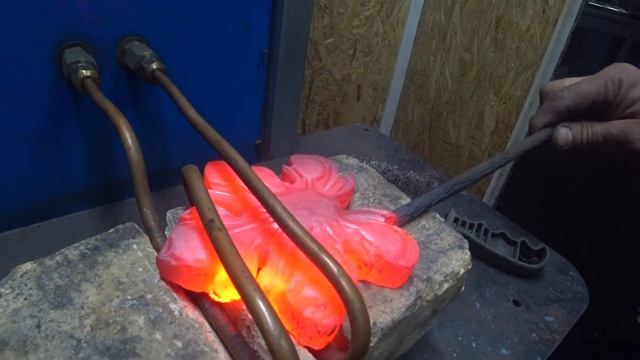 Изготовление штампа для кованых листьев ( ТВЧ + пресс) смотреть онлайн