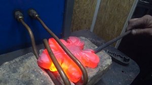 Изготовление  штампа для кованых листьев ( ТВЧ + пресс)