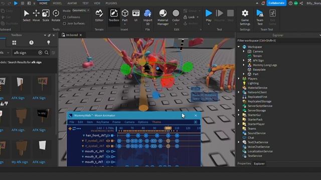 Wasting my time animating Mommy long leg in Roblox смотреть онлайн