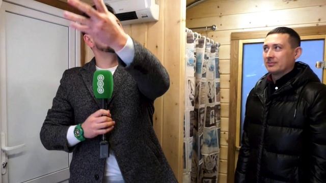 Баня-бочка с КУПЕЛЬЮ и панорамой в парной!! ? Диаметр 2,5 метра! Душевая кабина из доски! смотреть онлайн