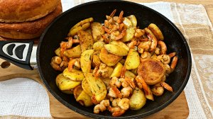 Жареные креветки! Вкусная закуска!