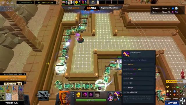 Dread NS | Element TD # 1 | 5 Февраля смотреть онлайн