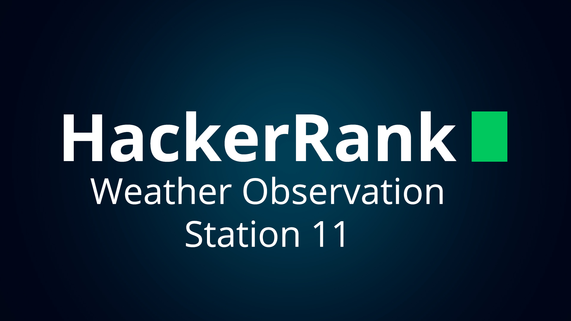 Решение SQL задания "Weather Observation Station 11" на HackerRank.com